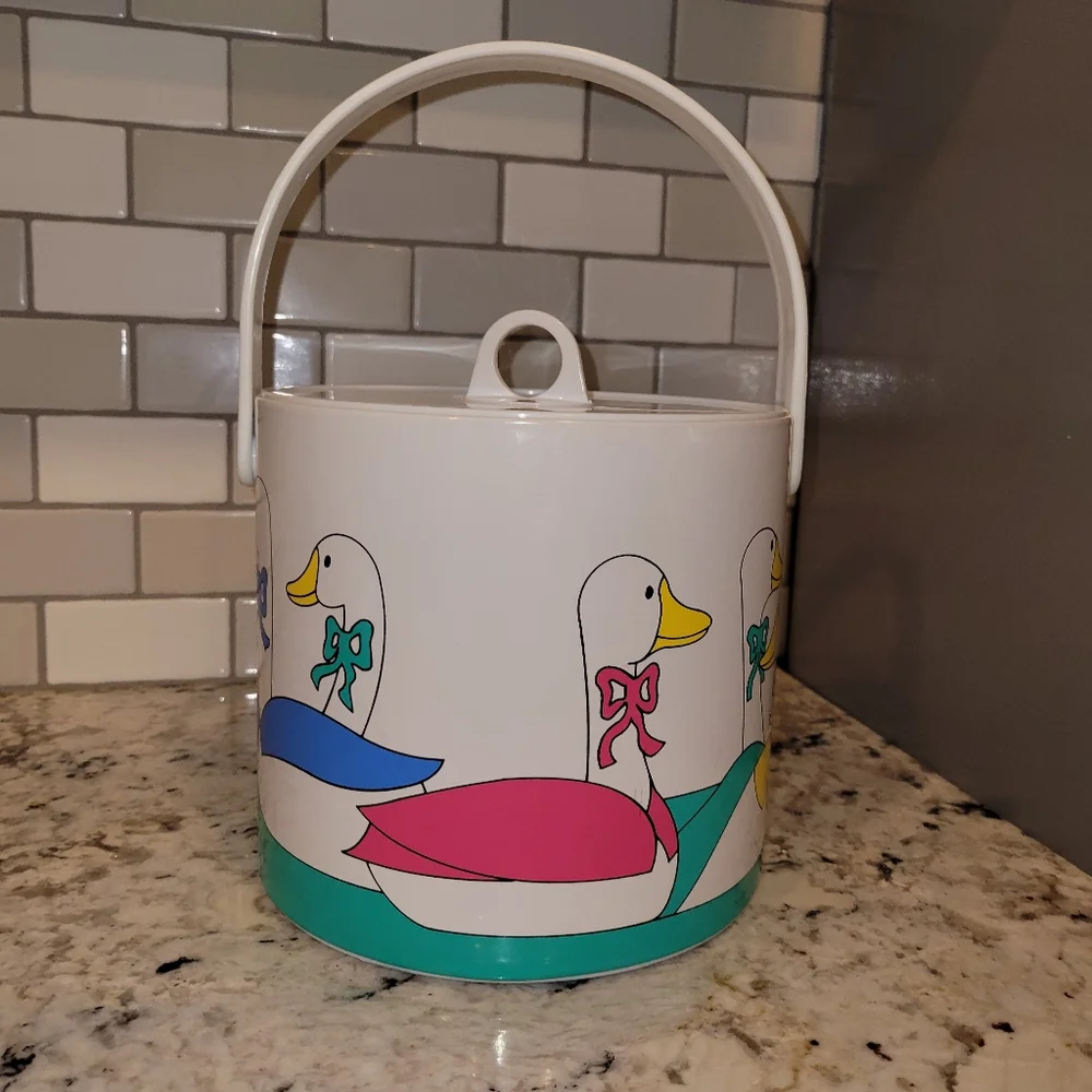 Vintage Duck Ice Bucket Barware | Cute Ice Cooler Bucket for Bar | Wine Cooler